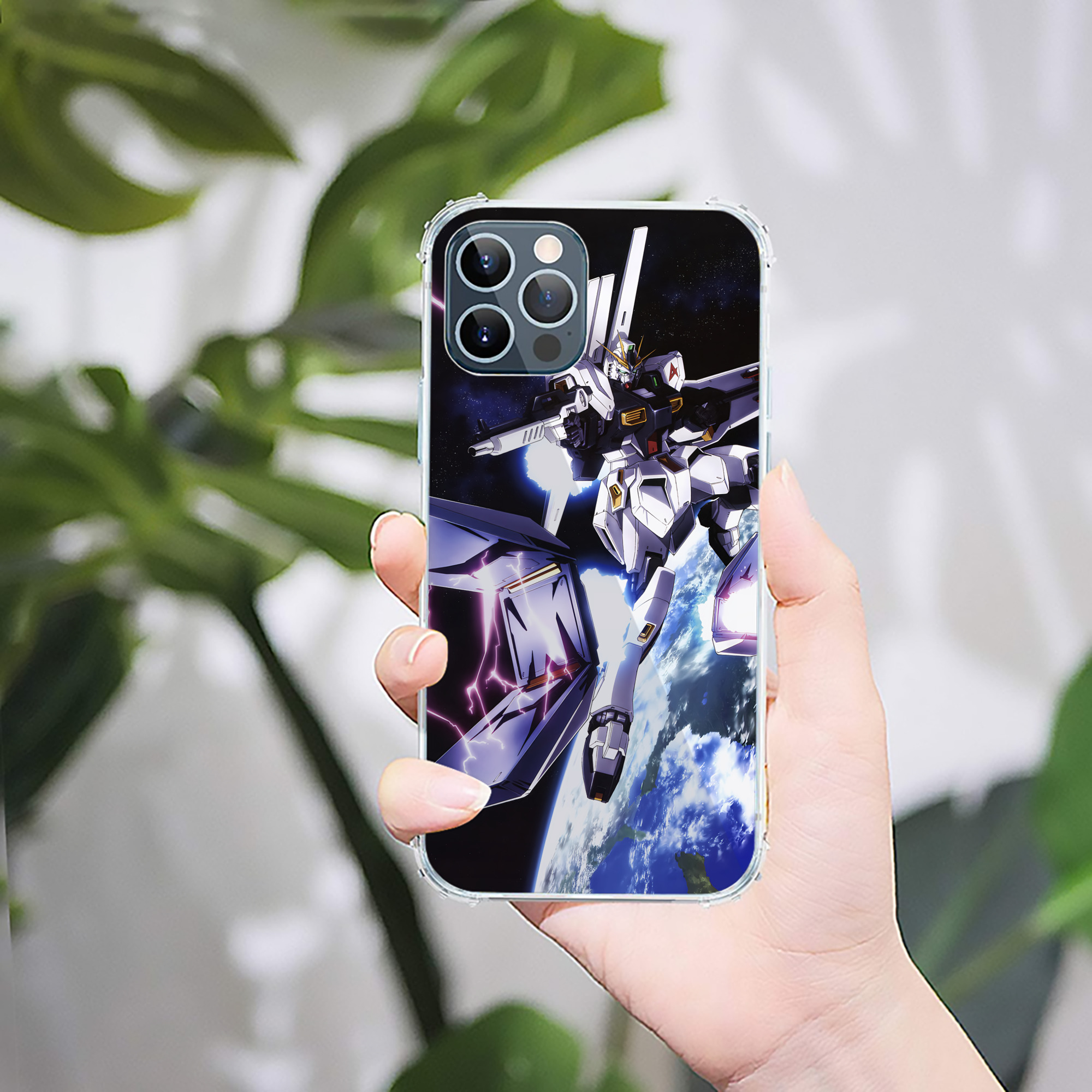 （画像用） 機動戦士ガンダム Mobile Suit Gundam 【iPhone 12シリーズ対応】透明スマホケース（クリアソフトケース）